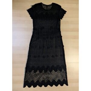 sachin and babi light blue dress Club Monaco Women Long Sleeve Embroidery Floral Dress with Liner Size 4 main image 0